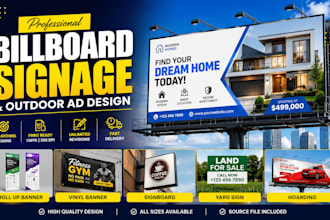 design billboard, banner, signage, signboard, roll up and outdoor banner ads