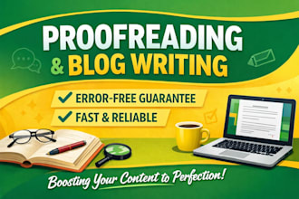 do content writing and proofreading for websites and blogs