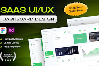 design professional saas dashboard UX, figma UX, and website UX design