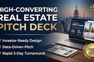 design a professional real estate pitch deck for investors and funding