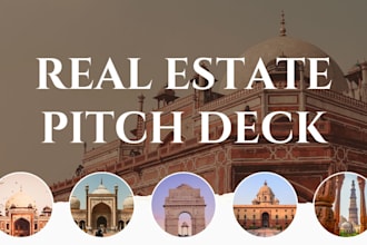 design a professional real estate pitch deck and investor presentation