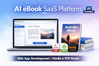 develop saas ai ebook generator website, amazon kindle ai ebook writing website