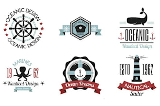 do logo design for marine, boat, yacht, shipping brand