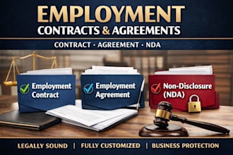 write employment contract, agreement and nda employment contract,