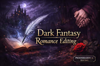 edit dark fantasy romance with gothic and grim themes
