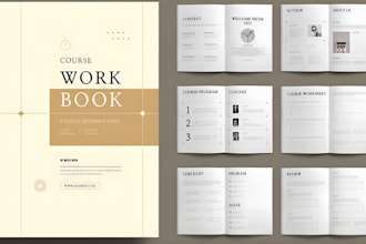 create digital workbook design lead magnet design journal design