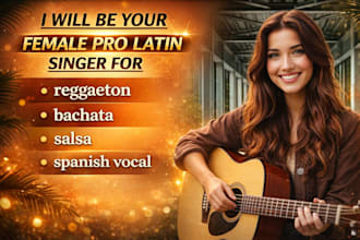 be your female pro latin singer for reggaeton, bachata, salsa, spanish vocals