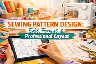 edit, format and design professional sewing instructions patterns
