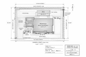create stamped plot plans meeting los angeles permit requirements