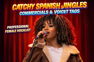 write and sing a catchy spanish jingle or radio commercial