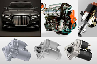 reverse engineer 3d car parts automotive 3d mechanical parts with cad drawings