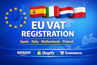 register eu vat in spain, italy, netherlands poland vat amazon fba ecommerce vat