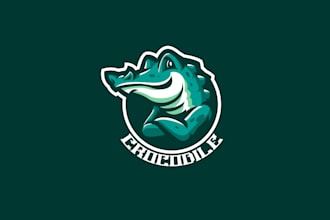 create wonderful and excellent crocodile logo design