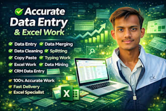 clean,format, marge,split, excel data