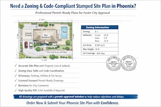 design zoning and code compliant stamped site plans in phoenix