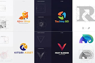 design modern minimalist golden ratio geometric logo