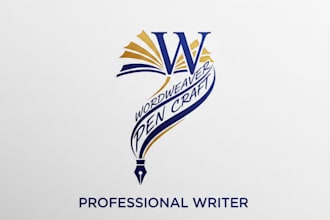 design a professional writer logo for your personal brand or business