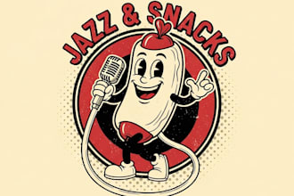 design a premium hand drawn vintage rubberhose cartoon mascot logo