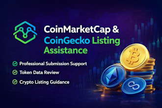 assist with coinmarketcap coingecko coin listing submission