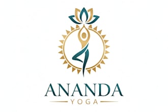 design a professional yoga logo for your studio or brand