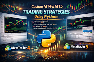 develop custom mt4 and mt5 trading strategies using python