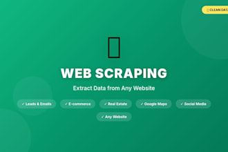 scrape any website and extract datas