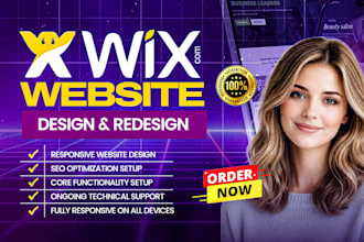 design or redesign wix website, develop wix landing page, wix studio website