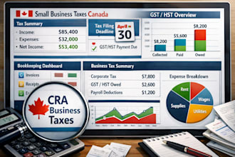 handle canada small business tax cra gst hst and bookkeeping