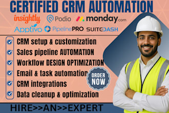 setup pipelinepro insightly apptivo podio monday crm suitedach crm automation