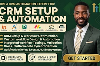 setup insightly apptivo podio CRM workflows monday CRM suitedach CRM automation