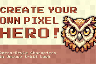 create pixel art mascot logo for gaming brand or streamer