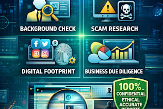 conduct professional online investigations and osint research
