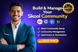 setup skool online community, skool community setup, skool community manager