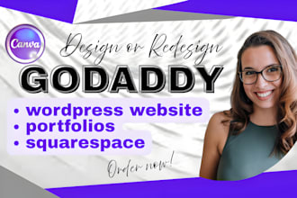 design professional godaddy website redesign godaddy landing pages development