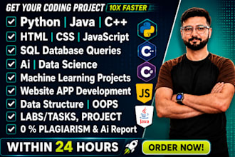 do assigned programming python machine learn java cpp sql database web developer