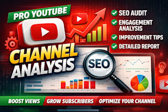 analyze your youtube channel and provide a full SEO report with improvement tips