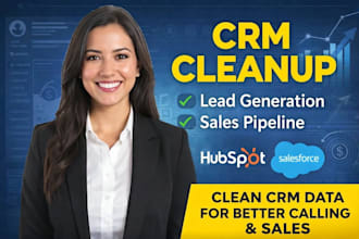clean organize hubspot salesforce CRM data for lead generation sales closer