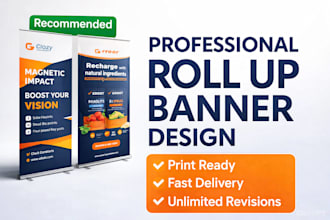 design professional roll up banner and standee for business