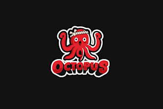create graceful and fantastic kraken logo design