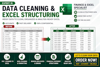 clean, structure your data in excel professionally