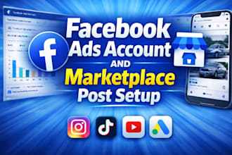 create facebook ads account and marketplace post