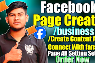 professional facebook page create and all setting setup