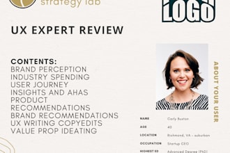 deliver a UX expert review with actionable insights
