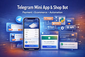 develop telegram mini app payment bot and ecommerce chatbot