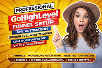 design gohighlevel funnnel workflows forms surveys websites