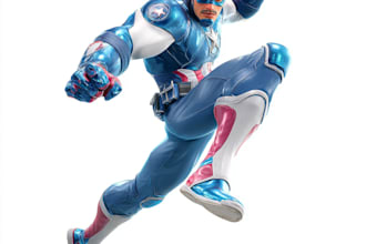 make dynamic superhero characters in marvel rivals style