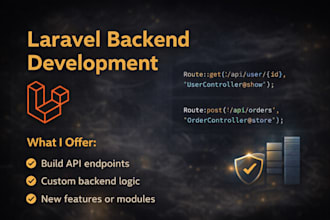 develop a laravel backend feature or API endpoint