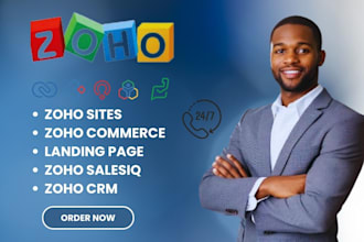 zoho sites zoho commerce landing page zoho backstage zoho crm zoho salesiq