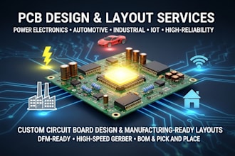 design circuit board pcb design layout, dfm ready, high speed, manufacturing pcb