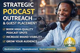 do strategic podcast outreach and guest placement for founders and brands